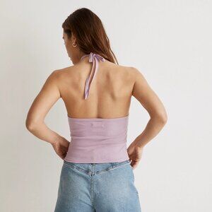 [NWT] Madewell Ribbed Cotton Halter Top in Lilac